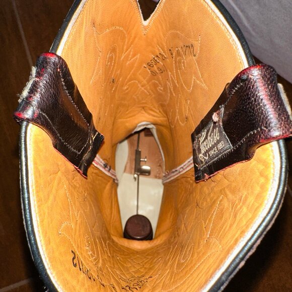 Lucchese Red Lizard Boots - Men's Size 9 D - Picture 8 of 8